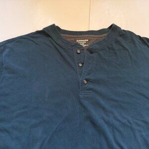 St. John's  Bay Shirt Mens XL  Long Sleeve Crew Henley Split Butto